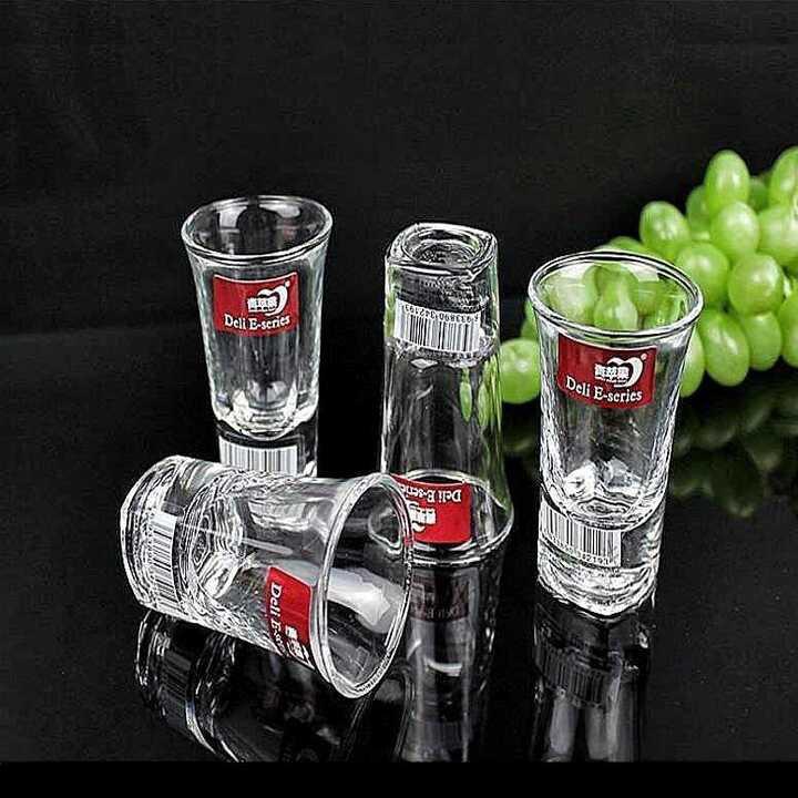 Bộ ly uống rượu nhỏ 35ML cao cấp DELI GLASSWARE (Bộ 6 ly) thủy tinh đế dày