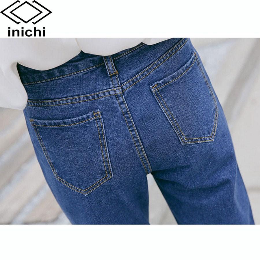 Quần jean nữ INICHI Q714 xanh trơn chất đẹp