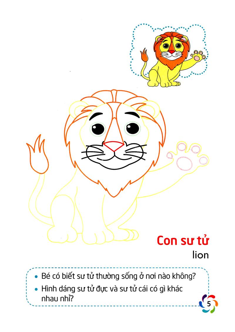 Tập Tô Màu Và Nhận Biết Thế Giới Xung Quanh - Động Vật Hoang Dã
