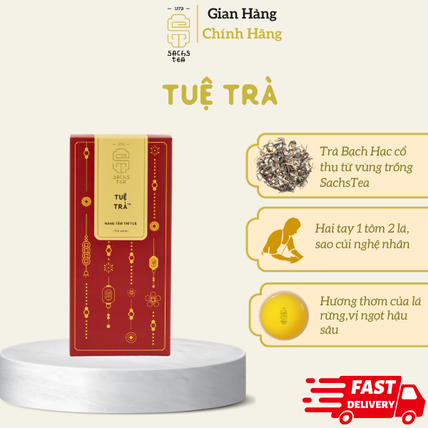 Trà xanh Shan Tuyết SACHS TEA 1773 chè hữu cơ thái nguyên tuệ trà cao cấp 100g/hộp