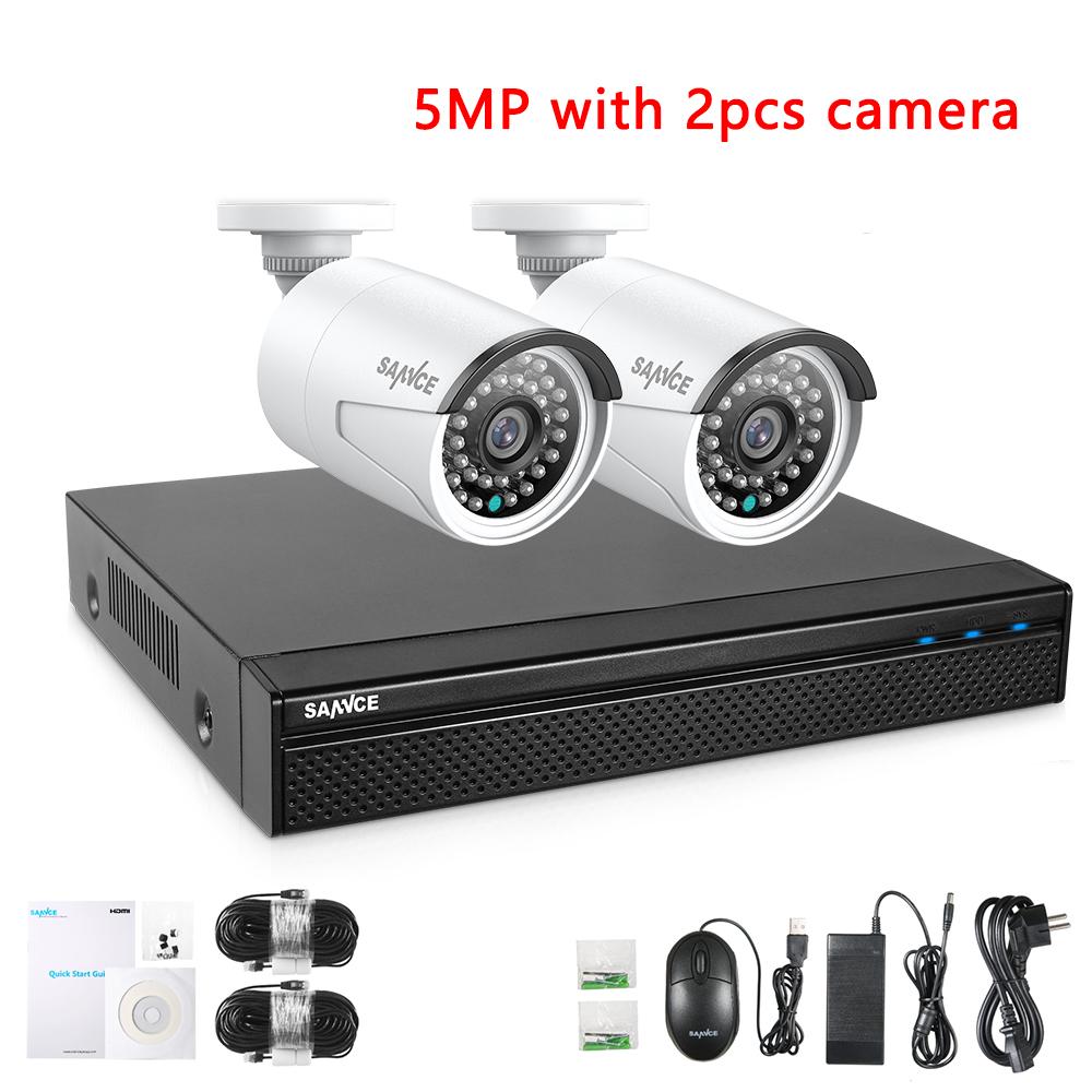 Hệ thống camera giám sát video SANNCE 5MP POE Đầu ghi NVR 8CH H.264 8MP Camera an ninh 5MP Ghi âm Camera IP POE HDD tích hợp: 4T