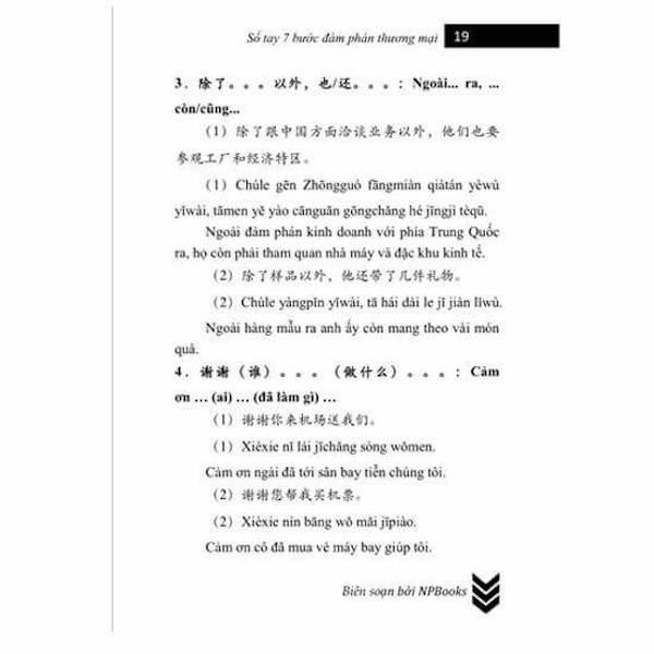 Sổ tay 7 bước đàm phán thương mại (Song ngữ Trung - Việt có phiên âm) + DVD quà tặng
