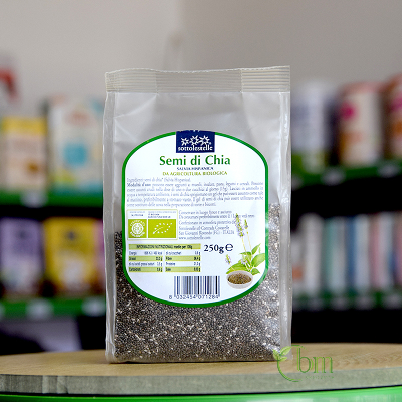 Hạt Chia hữu cơ 250g Sottolestelle Organic Chia Seeds