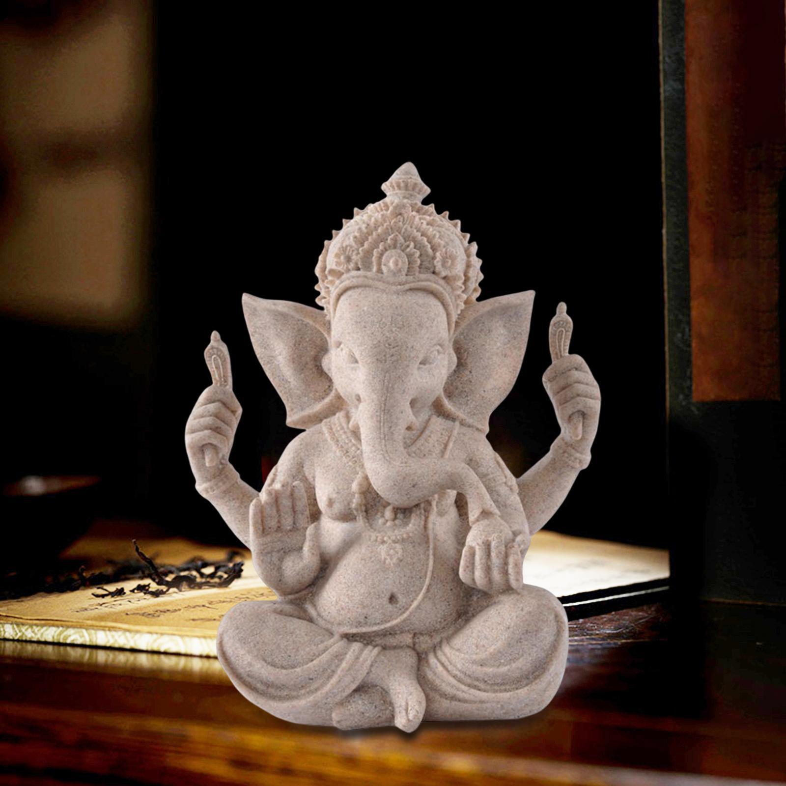 Sculpture Meditation Buddha Sitting Ornament Handcrafted GOD Statue Crafts  for Interior Room Decor
