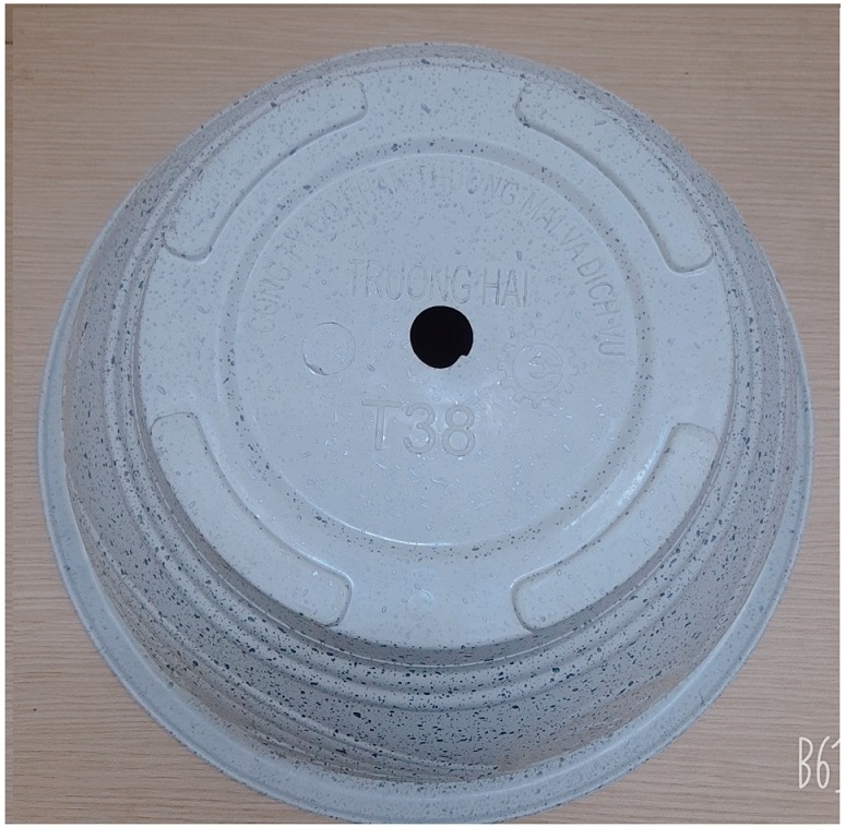 10 Chậu Nhựa Trồng Hoa, Cây Cảnh Giả Đá Trắng T38