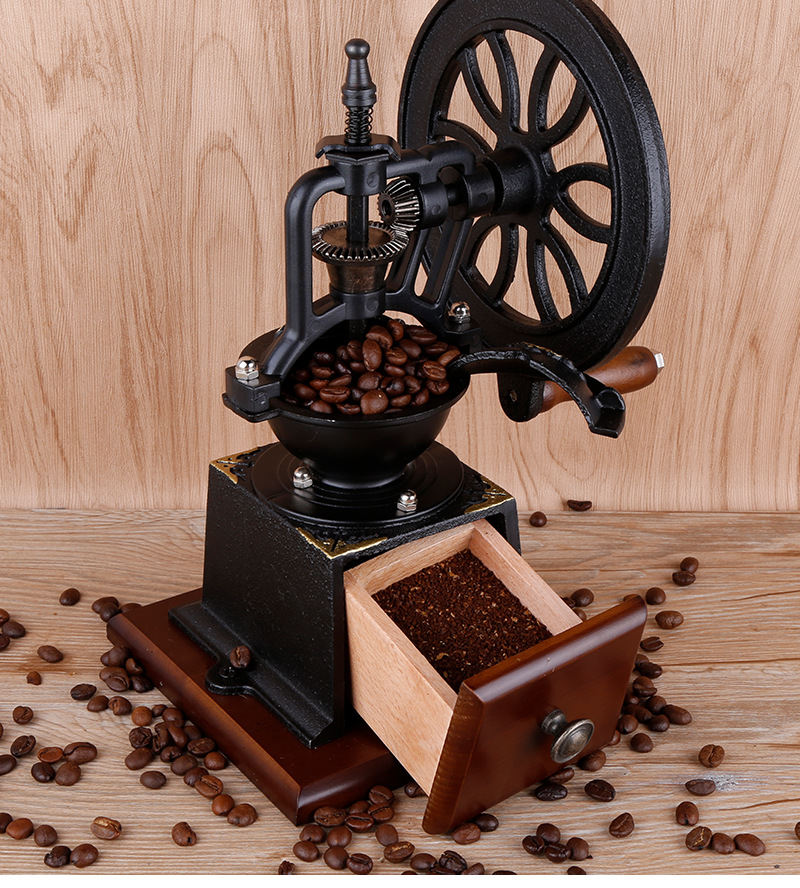 Cối Xay Cà Phê Gang Đúc Loại Cổ Điển Cao Cấp - Vintage Manual Coffee Grinder