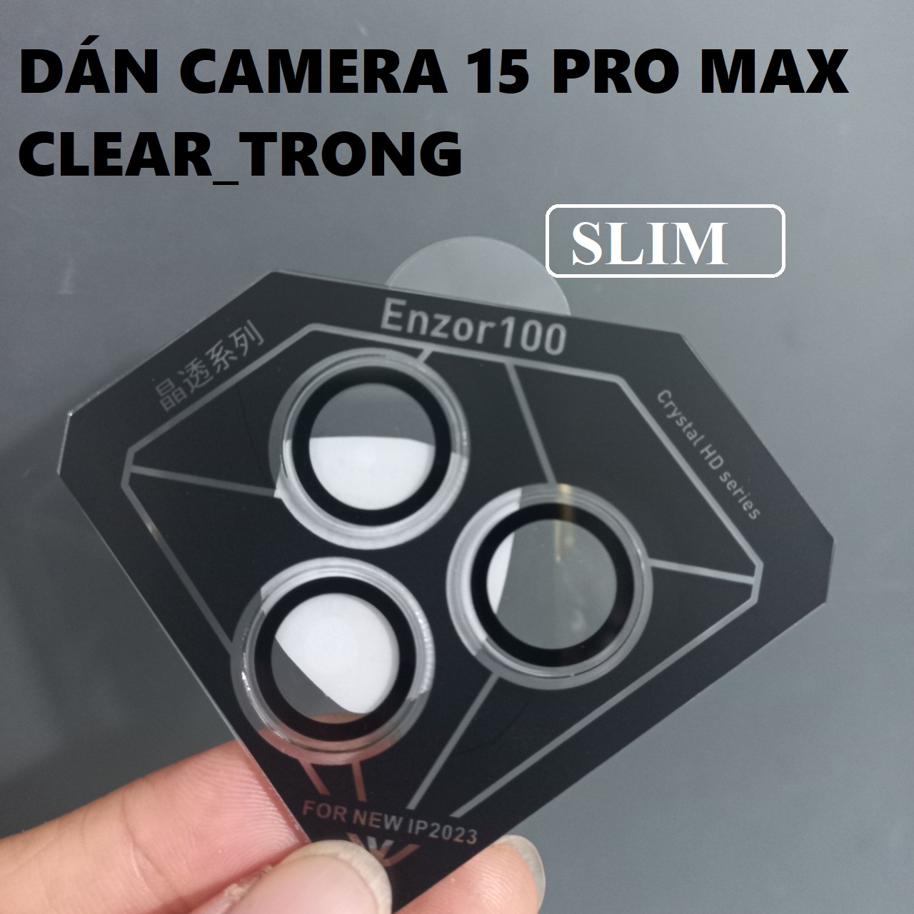 [ dán camera ip 15ProMax ] Mắt dán bảo vệ camera cho iP 15 Pro Max Kuzoom SLIM _ hàng chính hãng