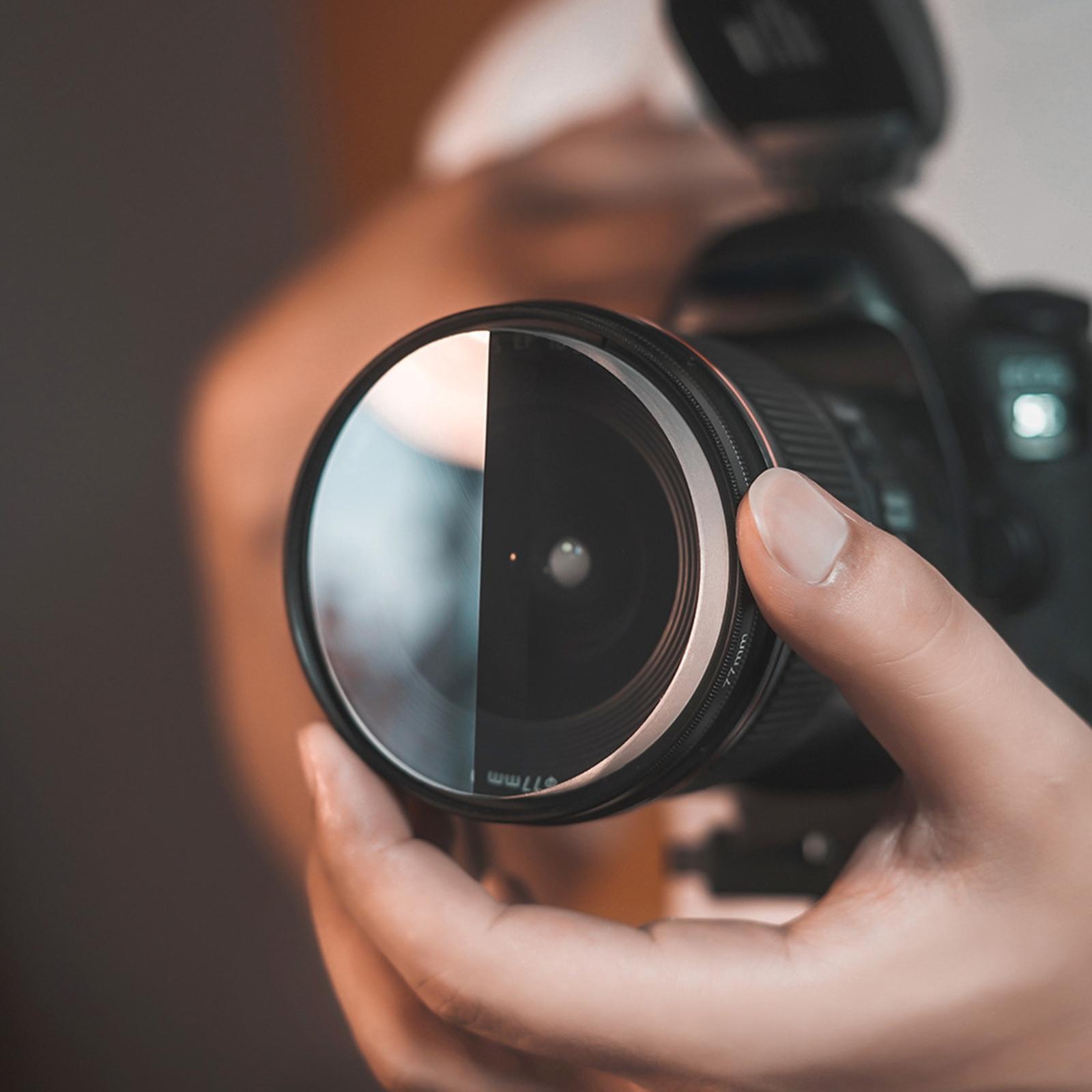 Handheld 77mm Kaleidoscope Glass Prism, Repeat Camera Lens Filter, Blur Effects, Photographic Video Effect Filter Tool SLR Camera Accessories