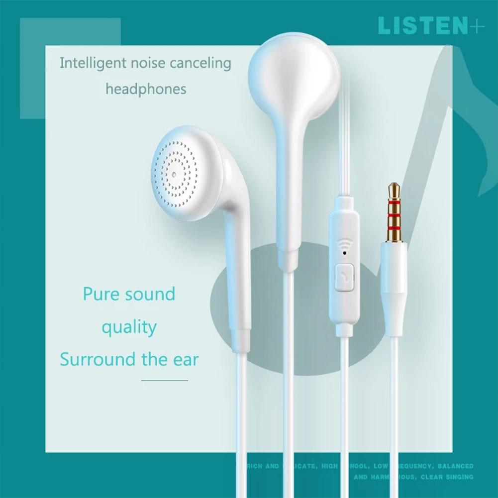 3.5mm Waterproof Wired Earphones With Microphone Volume Control Music Gaming In-ear Sport Headset Earbuds