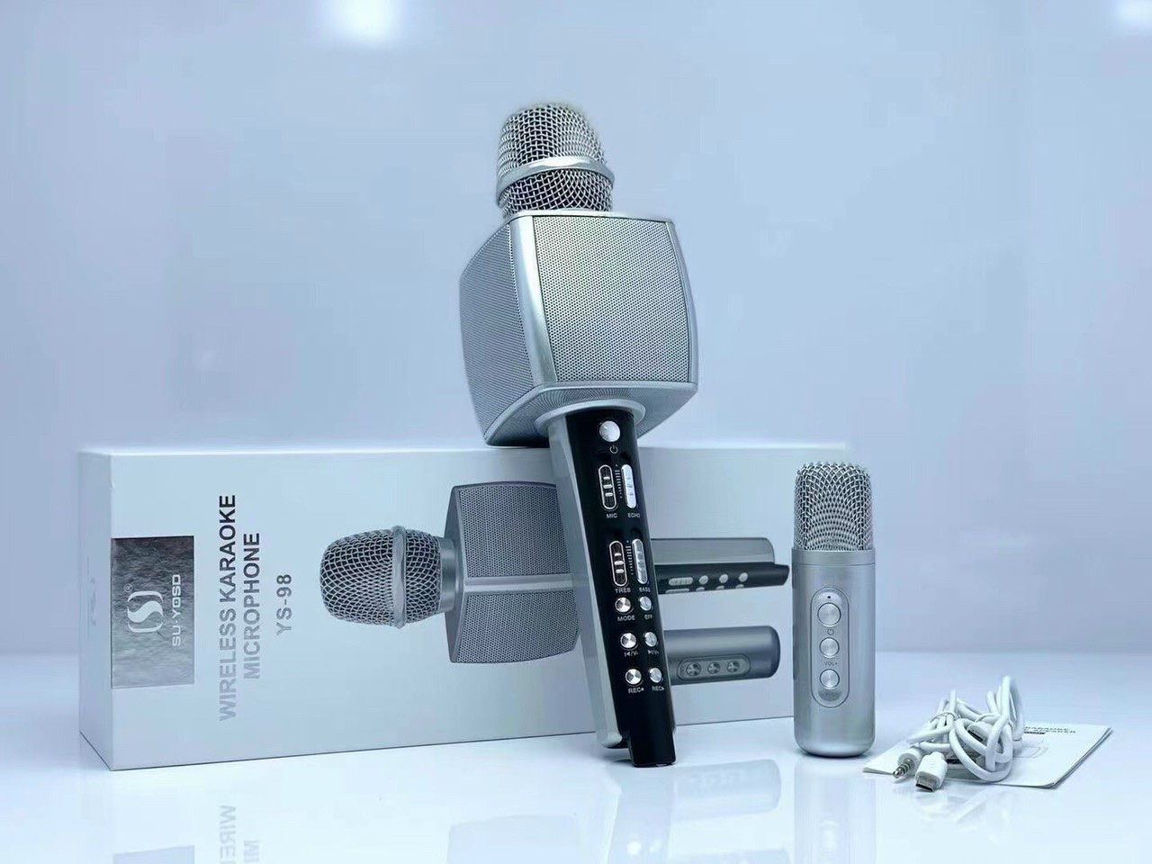 Micro bluetooth SuYosd YS-98 - Micro karaoke kèm loa SONG CA không dây tiện lợi - Điều chỉnh âm lượng, echo, hiệu ứng đổi giọng - Siêu hút tiếng, hát siêu hay, chống hú siêu tốt - Hàng nhập khẩu