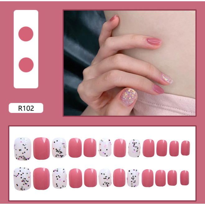 Bộ 24 móng tay giả nail thơi trang như hình
