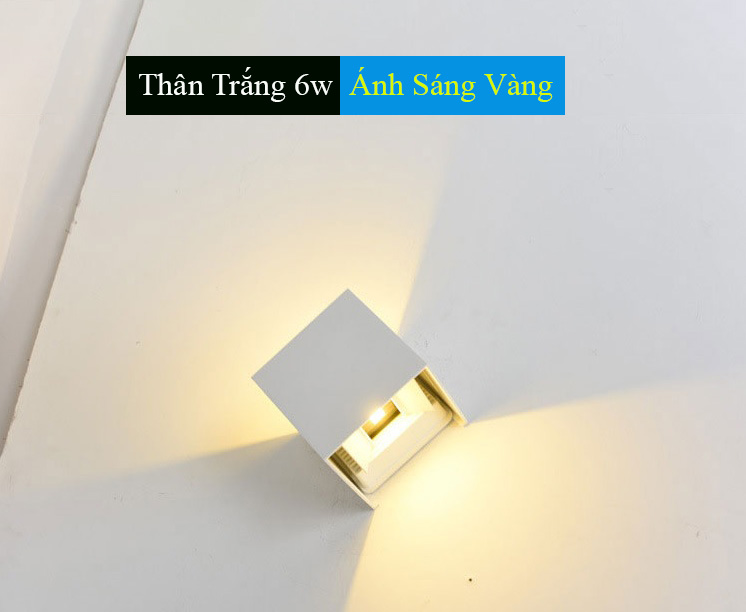 Đèn gắn tường ngoài trời hình lập phương khoét 2 đầu VNT-606