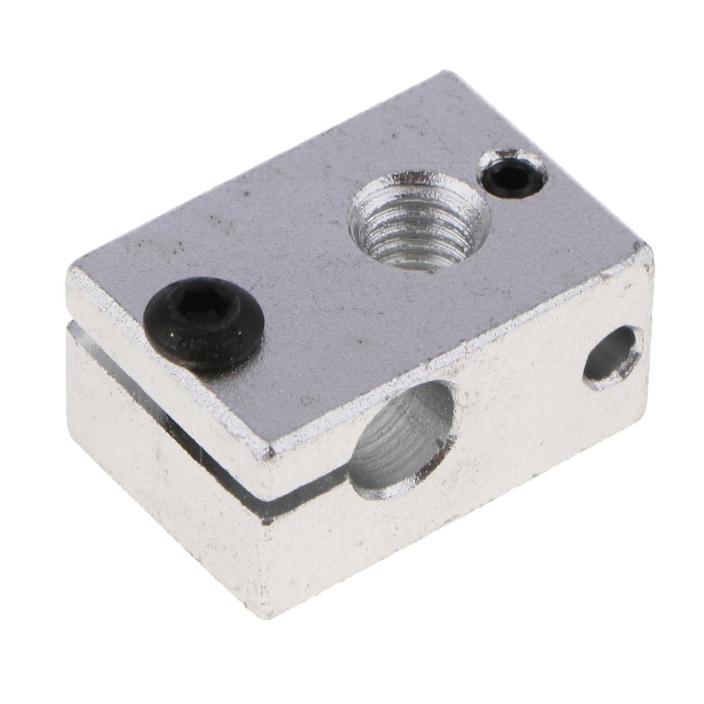 V6 Aluminum Heater Block M6 Nozzle for MK7 MK8 3D Printer Extruder Hot End Heating Block