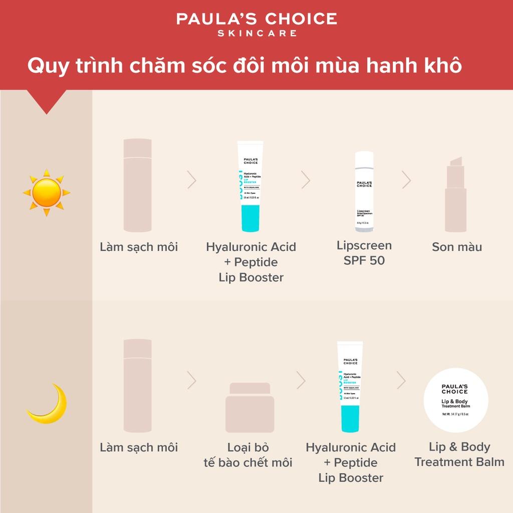 Son dưỡng môi chống nắng không màu và cải thiện bong tróc Paula's Choice LipScreen Broad Spectrum SPF 50
