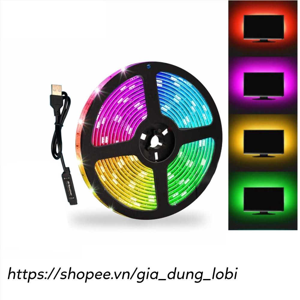 Đèn led Tiktok 5m RGB 16 triệu màu điều khiển bằng điện thoại nháy theo nhạc cuộn dây led đổi màu trang trí