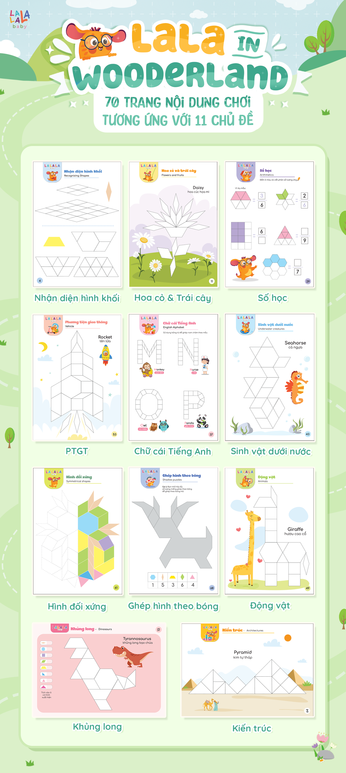 Đồ Chơi Xếp Hình Gỗ Nam Châm Lala Wooderland Phát Triển Tư Duy Sáng Tạo – Lalala Baby