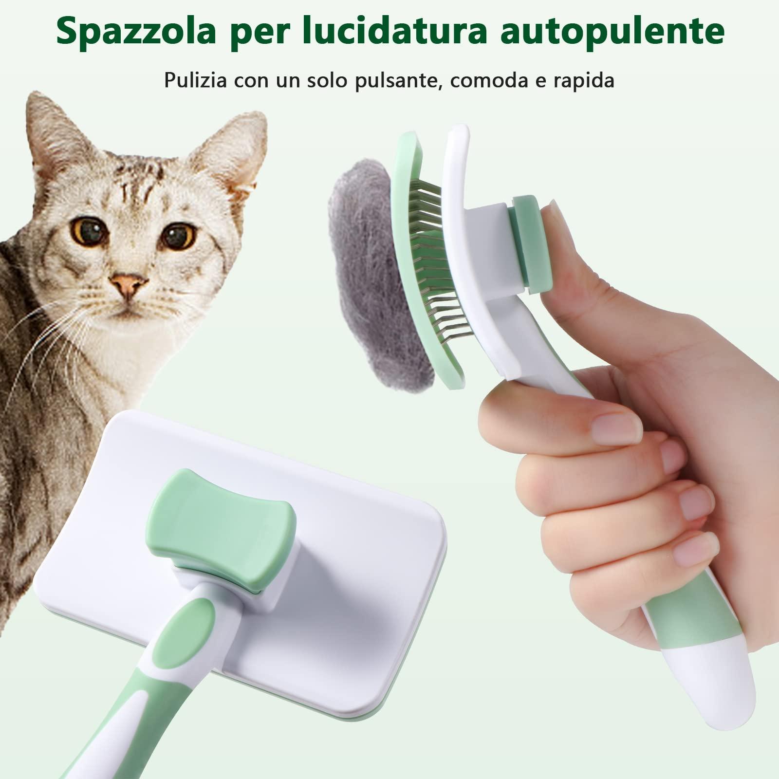 Chải chó mèo, bàn chải tự học để làm cho chó và mèo chải động vật, tẩy lông trong tóc động vật phù hợp