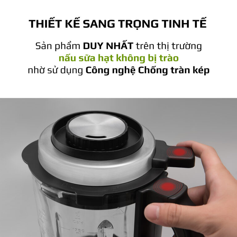 Máy Nấu Sữa Hạt OLIVO X20 Thương Hiệu Mỹ Dung Tích 1.75L Công Suất 800W, 12 Chương Trình Nấu - Hàng Chính Hãng