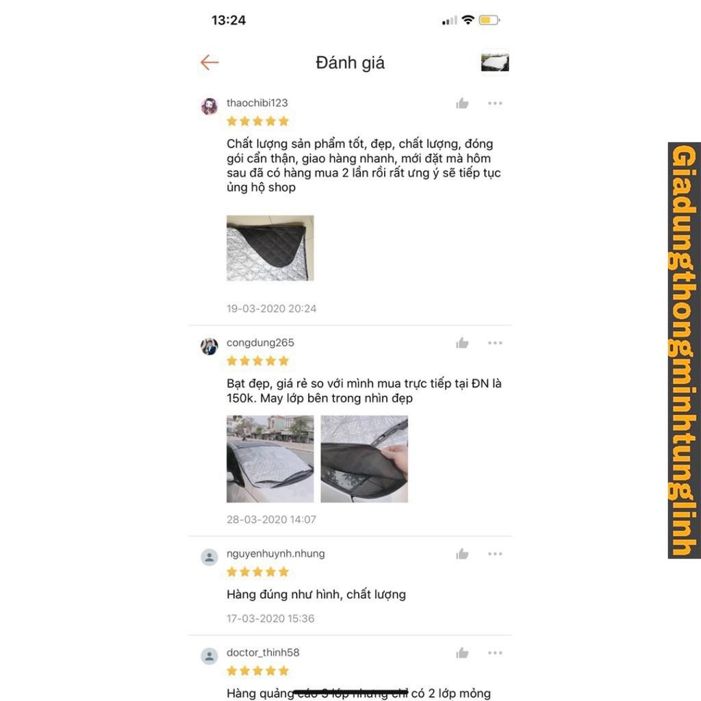 Bạt Che Nắng Kính Lái Ô Tô Cách Nhiệt Chống Nóng - 3 lớp tráng bạc, dễ dàng gấp gọn vệ sinh