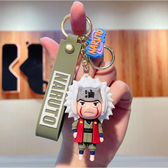 Móc khóa Naruto Sasuke Itachi Jiraiya Kakashi Gaara PVC loại tốt