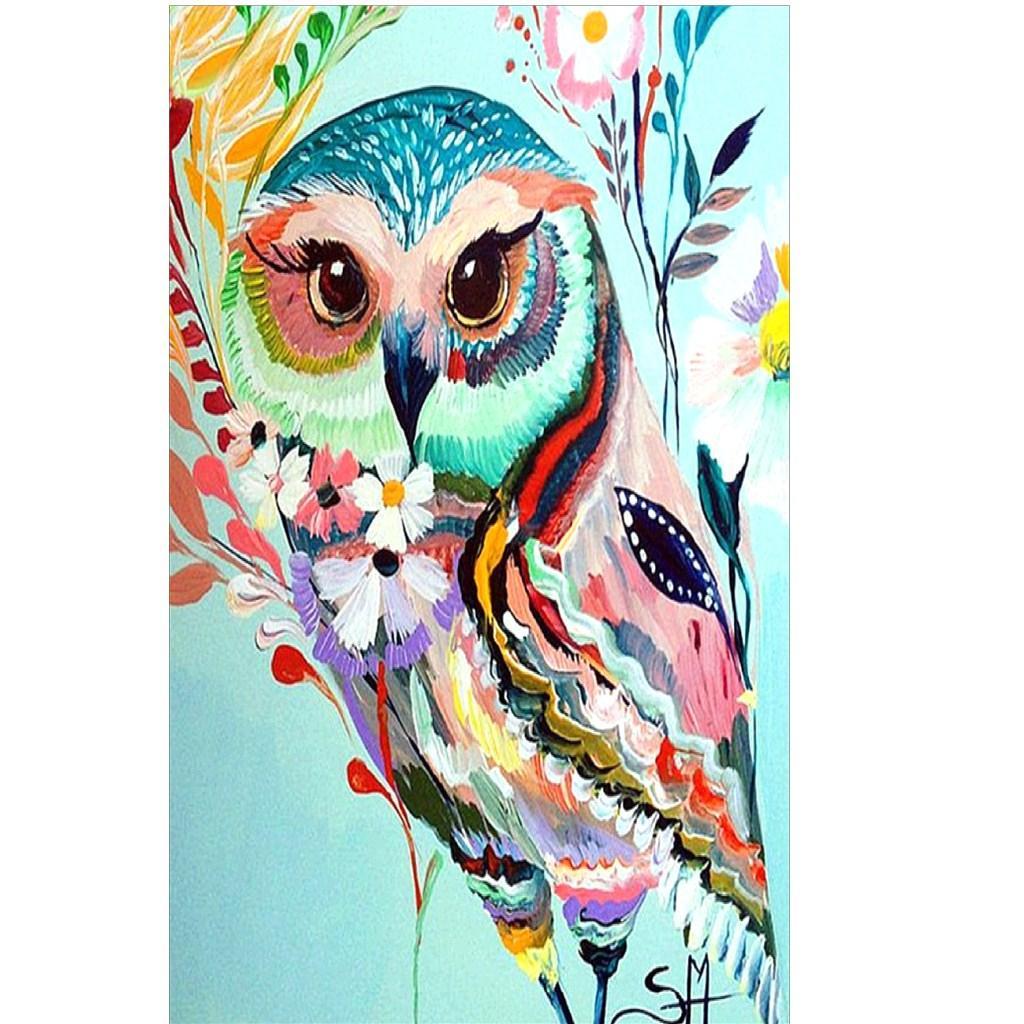Owl DIY 5D Diamond Painting Embroidery Cross Craft Stitch Home Decoration Arts Crafts 20x30cm