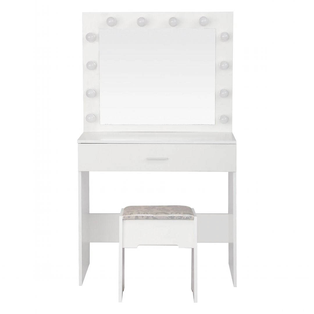 Bàn trang điểm có gương đèn LED SMLIFE Meera