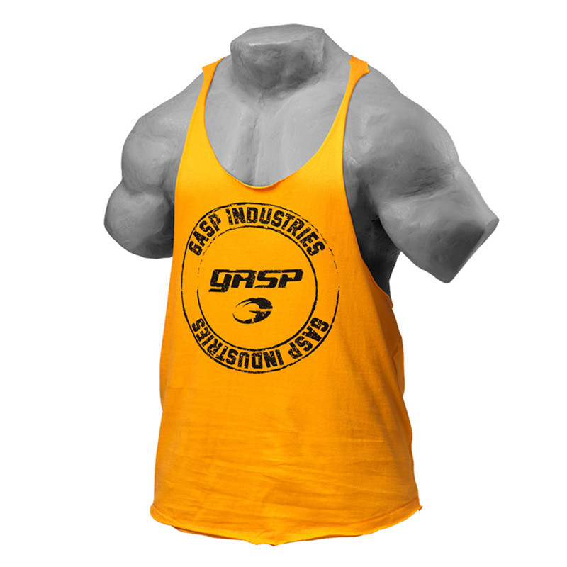 Áo ba lỗ tập gym nam dây nhỏ không viền GASP form rộng thấm mồ hôi