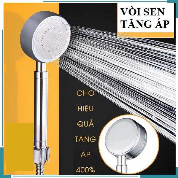 Bộ vòi sen tăng áp nước chảy mạnh, đầy đủ bát sen tăng áp dây sen inox cài sen