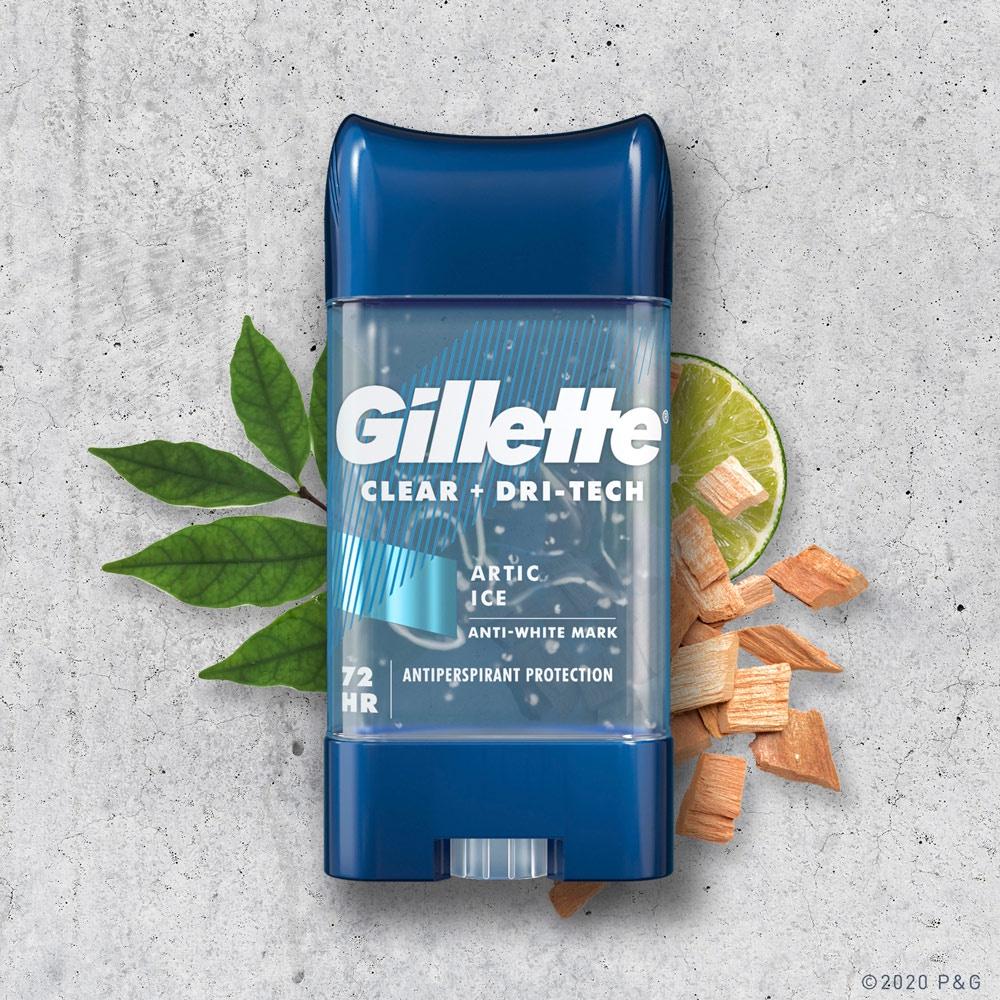 Lăn Khử Mùi Gillette Dạng Gel Arctic Ice Clear Gel 107g - Hàng USA - Actic Ice