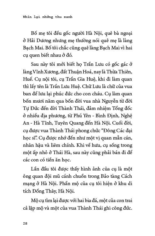 Nhìn lại những thu xanh - Hồi ký Ngô Huy Cẩn, Trần Lưu Vân Hiền - Sách gây quỹ từ thiện cho Quỹ Trò Nghèo Vùng Cao