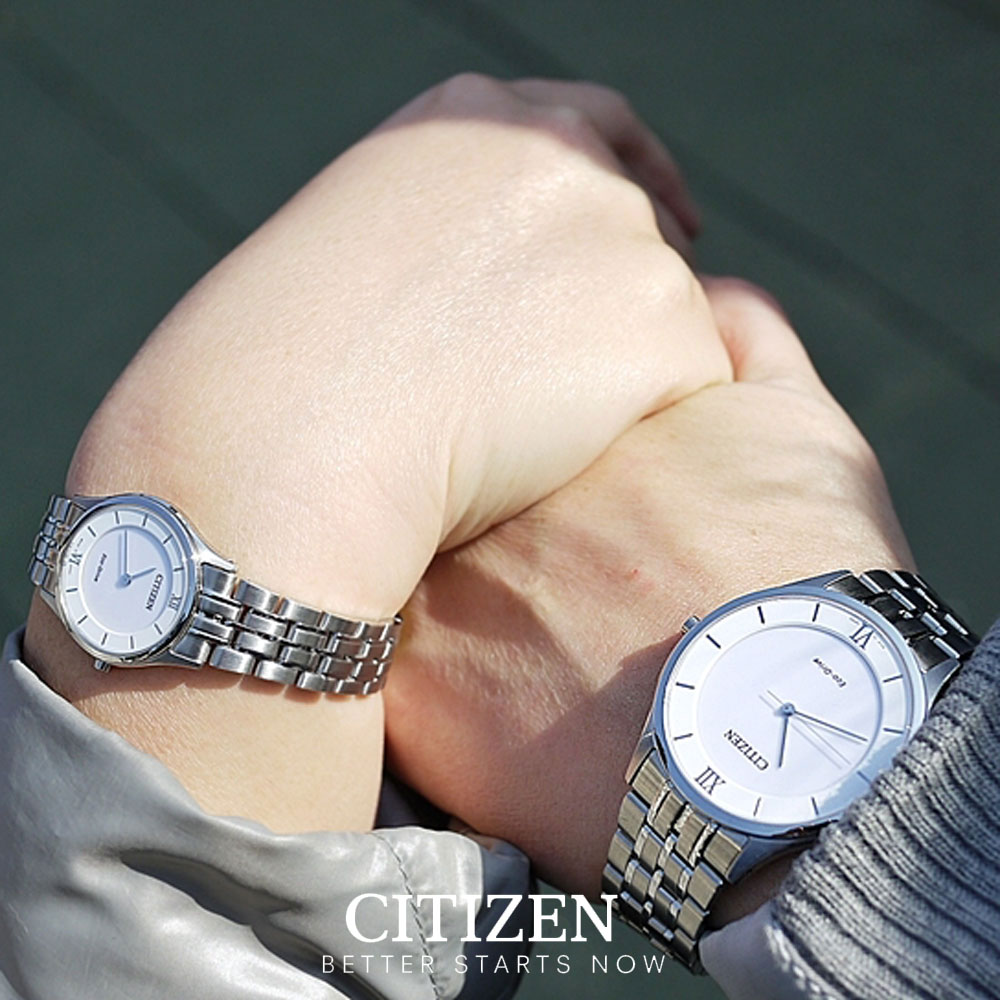 Đồng Hồ Nữ Citizen Siêu Mỏng Dây Thép Không Gỉ EG3220-58A - Mặt Trắng