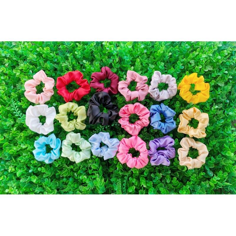 Buộc tóc SCRUNCHIES vải phi bóng siêu đẹp size nhỏ