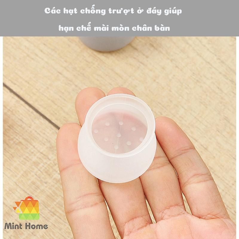 4 Miếng lót sàn nhà bọc chân ghế, bọc chân bàn silicon, cao su