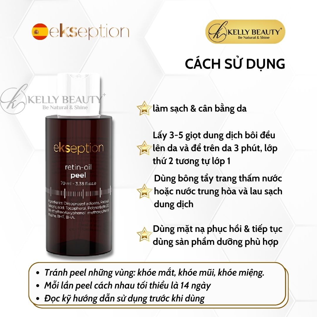ekseption Retin-Oil Peel 70ml - Chống Lão Hóa, Đều Màu Da, Se Lỗ Chân Lông | Kelly Beauty