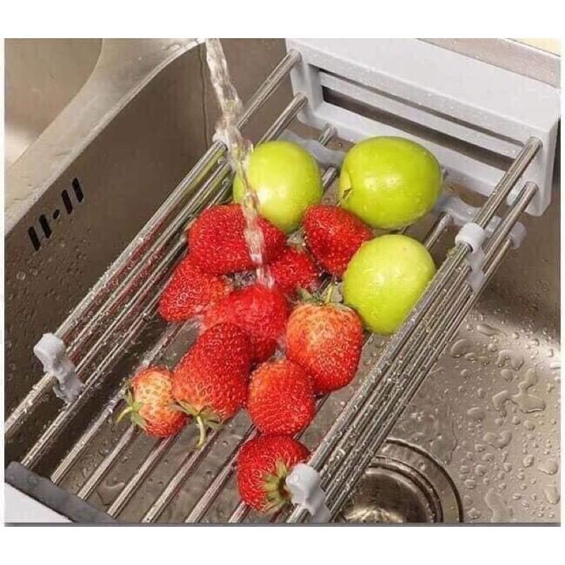 Khay inox gấp gọn để bồn rửa thông minh đa năng Đà Nẵng