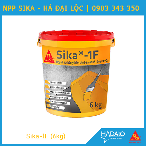 Chống thấm Sika 1F – Chống thấm mái, sân thượng, nhà vệ sinh, seno – 6kg