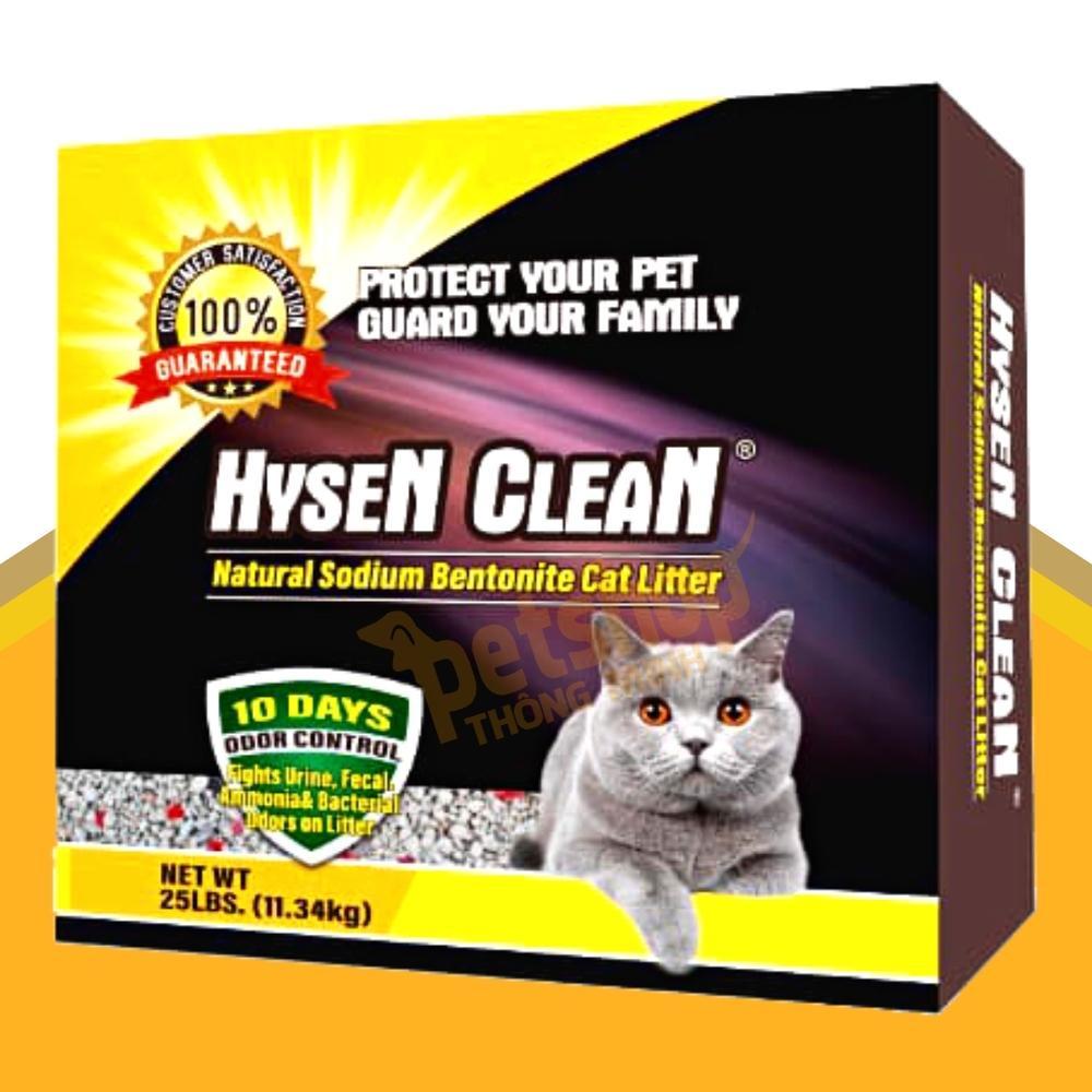 Cát Mèo Cát Vệ Sinh Cho Mèo Cao Cấp Không Bụi Hysen Clean - Thùng Giấy Tiết Kiệm 11.34KG