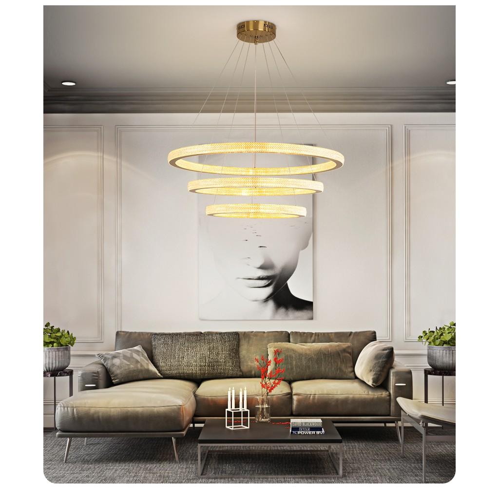 Đèn trần - đèn ốp trần 3 vòng XINZA LED - có điều khiển từ xa tiện dụng