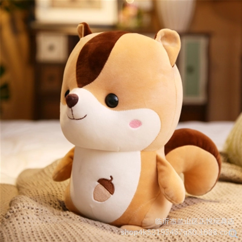 Gấu bông con sóc dễ thương, sóc con đáng yêu siêu cute (25cm---&gt;38cm) vải miniso 4 chiều mềm mại cao cấp, an toàn cho trẻ nhỏ