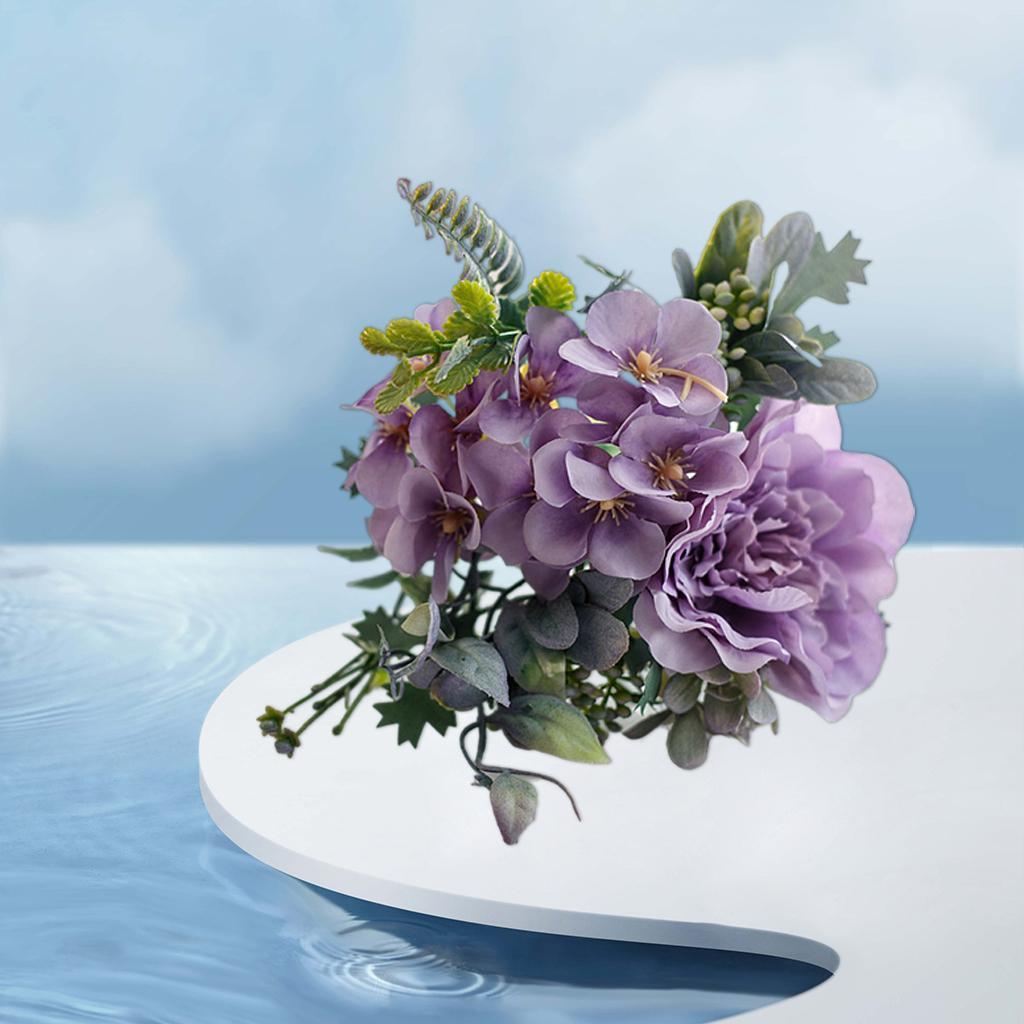 Artificial Rose Bouquet Silk Fake Flowers Leaf Party Home Decor