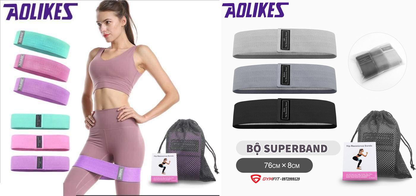 Bộ SUPERBAND AOLIKES 3 Dây Chun Vải