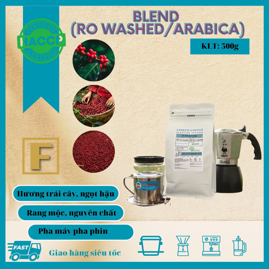 BLEND - Phong vị ngọt ngào, hương trái cây, hậu vị ngọt dài lâu. Cà phê pha phin/pha máy |500gr|