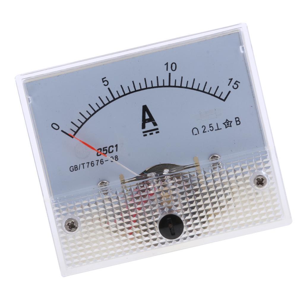 2x DC Analog Amp Meter Ammeter Current Panel Ampere Milliammeter 0-15A 0-20V
