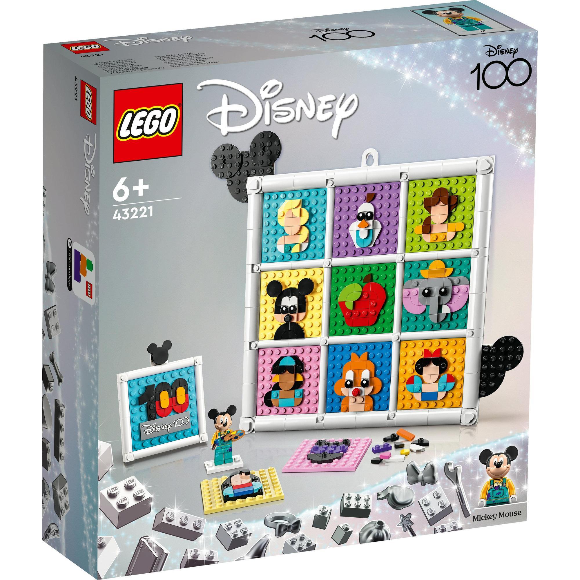 LEGO Disney Princess 43221 Đồ chơi lắp ráp Khung tranh kỉ niệm nhân vật Disney 100 (1,022 chi tiết)