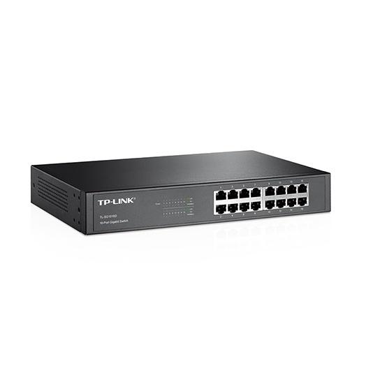 Bộ chia mạng TP-Link 16 cổng Gigabit TL-SG1016D - Rackmount 13 inches 1U, vỏ sắt (Hàng chính hãng)