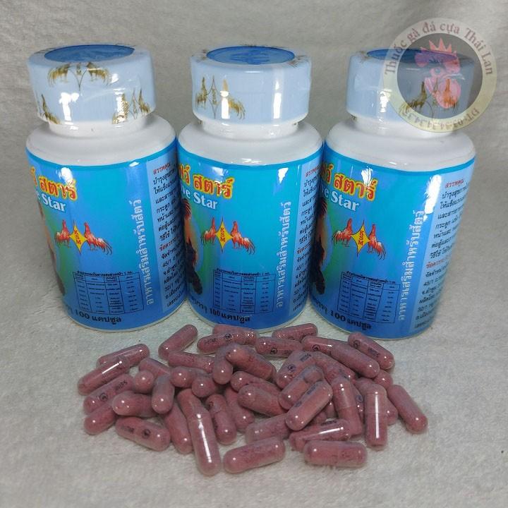 COMBO 1 LÓC / 6 LỌ - Super Five Star - dành cho gà đá - bổ gân cứng xương - mỏi lọ / 100 viên