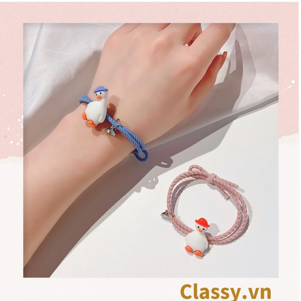 01 dây cột tóc Classy đính hình động vật chú cáo, chú vịt nhỏ, chú thỏ, chú heo bền chắc giá rẻ, nữ tính PK736