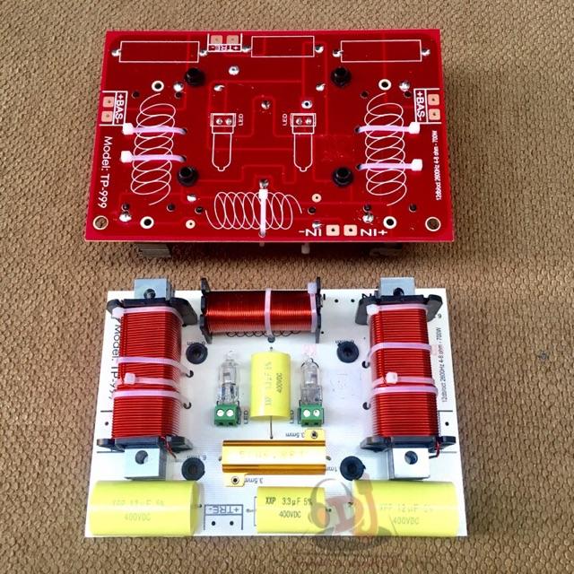 Phân tần loa đôi 2 bass 1 treble TP-999, 01 cái mạch phân âm, mạch loa, thùng loa đôi, loa array, loa treo, loa rời