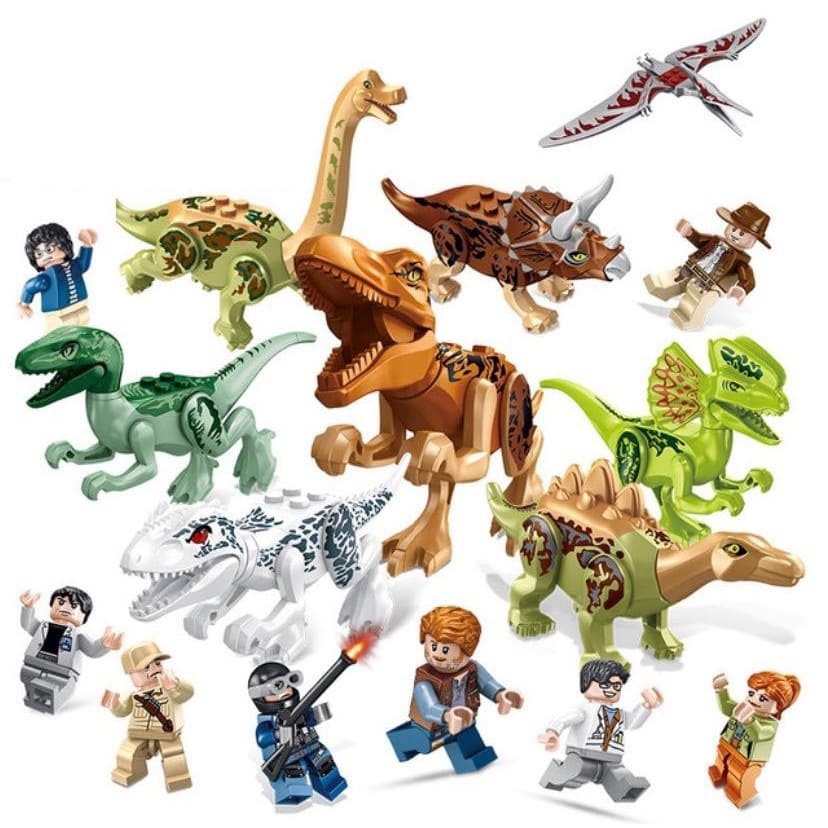 Set 8 Hộp Minifigures Khủng Long Lắp Ráp Xếp Hình Mô Hình Bầy Khủng Long Cổ Đại - Đồ Chơi Trẻ Em