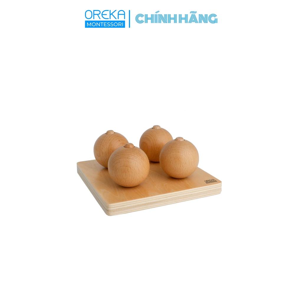 Đồ chơi trẻ em Oreka Montessori Trò chơi Các khối cầu Xếp trên Trục đứng - 0150100